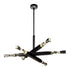 ZEEV Lighting Mamadim 60 Inch LED 6 Light Crystal Chandelier in Satin Black in Satin Brushed Black Finish Model: CD11352-LED-6-3x3-SBB