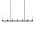 ZEEV Lighting Mamadim 72 Inch LED 7 Light 2 Inch x2 Inch Crystal Linear in Satin Black in Satin Brushed Black Finish Model: PL11355-LED-7-2x2-SBB