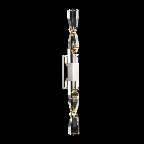 ZEEV Lighting Mamadim LED 2 Inch x2 Inch Single Crystal Duo Wall Sconce in Polished Nickel Model: WS11319-LED-2-2x2-PN
