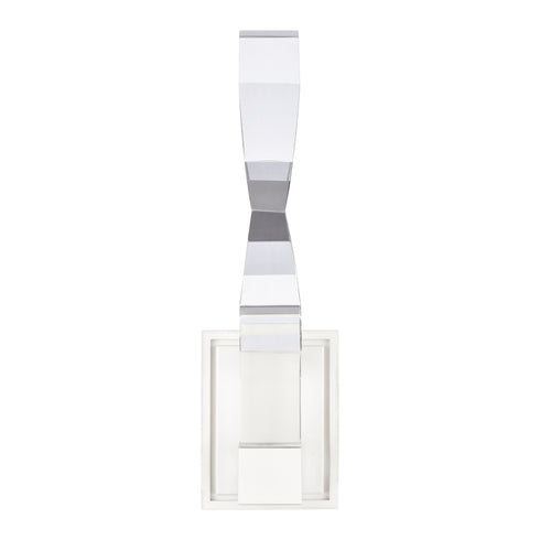 ZEEV Lighting Mamadim LED 2 Inch x2 Inch Single Crystal Wall Sconce in Matte White Model: WS11310-LED-1-2x2-MW
