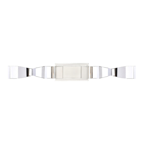 ZEEV Lighting Mamadim LED 3 Inch x3 Inch Single Crystal Duo Wall Sconce in Polished Nickel Model: WS11323-LED-2-3x3-PN