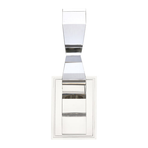 ZEEV Lighting Mamadim LED 3 Inch x3 Inch Single Crystal Wall Sconce in Polished Nickel Model: WS11315-LED-1-3x3-PN