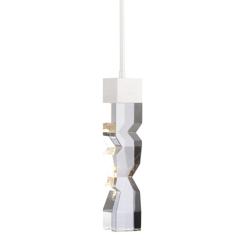 ZEEV Lighting MAMADIM LED 3CCT 1 Light 3 Inch x3 Inch Carved Crystal in Aged Brass Mini Pendant Model: MP11305-LED-3x3-AGB