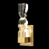 ZEEV Lighting MAMADIM LED 3CCT 1 Light 3 Inch x3 Inch Carved Crystal Matte White Vertical Wall Sconce in Aged Brass Finish Model: WS11313-LED-1-3x3-AGB