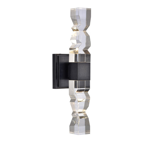 ZEEV Lighting MAMADIM LED 3CCT 2 Light 3 Inch x3 Inch Carved Crystals in Aged Brass Duo Wall Sconce Model: WS11321-LED-2-3x3-AGB