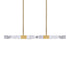 ZEEV Lighting MAMADIM LED 3CCT 4 Light 49 Inch Unique 2 Inch x2 Inch Carved Crystals Luxury in Aged Brass Linear Pendant Model: PL11345-LED-49-2x2-AGB