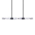 ZEEV Lighting MAMADIM LED 3CCT 4 Light 49 Inch Unique 2 Inch x2 Inch Carved Crystals Luxury in Aged Brass Linear Pendant Model: PL11345-LED-49-2x2-AGB