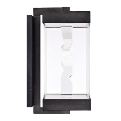 ZEEV Lighting Mamadim Outdoor 18 Inch Crystal Wall Sconce in Matte Black Model: EW11363-LED-4-2x2-MBK