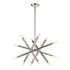 ZEEV Lighting MANDELORIAN 12 Light 32 Inch Inch Adjustable Satin Brushed Black Sputnik Chandelier in Matte Black Finish Model: CD10038-12-MBK