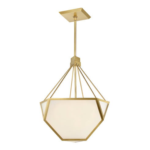 ZEEV Lighting MOONBOW 3 Light 21 Inch Architectural Glass in Aged Brass Chandelier Model: CD10369-3-AGB