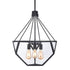 Zeev Lighting MOONBOW 3 Light 3 Light 21 Inch Architectural Glass in Satin Brushed Black Chandelier Model: CD10029-3-SBB
