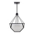 Zeev Lighting MOONBOW 3 Light 3 Light 21 Inch Architectural Glass in Satin Brushed Black Chandelier Model: CD10029-3-SBB