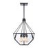 Zeev Lighting MOONBOW 3 Light 3 Light 21 Inch Architectural Glass in Satin Brushed Black Chandelier Model: CD10029-3-SBB