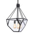 Zeev Lighting MOONBOW 3 Light 3 Light 21 Inch Architectural Glass in Satin Brushed Black Chandelier Model: CD10029-3-SBB