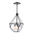 Zeev Lighting MOONBOW 3 Light 3 Light 21 Inch Architectural Glass in Satin Brushed Black Chandelier Model: CD10029-3-SBB