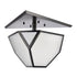 Zeev Lighting MOONBOW 3 Light 3 Light 21 Inch Architectural Glass in Satin Brushed Black Semi Flush Mount Model: SF50011-3-SBB