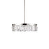 ZEEV Lighting Odraz 24 Inch Infused Clear Crystal LED Pendant in Polished Nickel Model: P11802-LED-24-PN