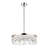 ZEEV Lighting Odraz 24 Inch Infused Clear Crystal LED Pendant in Polished Nickel Model: P11802-LED-24-PN