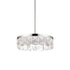 ZEEV Lighting Odraz 24 Inch Infused Clear Crystal LED Pendant in Polished Nickel Model: P11802-LED-24-PN