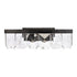 ZEEV Lighting Odraz 26 Inch Infused Clear Crystal Curved LED Vanity in Satin Black in Satin Brushed Black Finish Model: VL11815-LED-26-SBB
