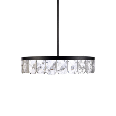 ZEEV Lighting Odraz 32 Inch Infused Clear Crystal LED Chandelier in Satin Black in Satin Brushed Black Finish Model: CD11806-LED-32-SBB