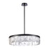 ZEEV Lighting Odraz 32 Inch Infused Clear Crystal LED Chandelier in Satin Black in Satin Brushed Black Finish Model: CD11806-LED-32-SBB