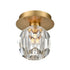 ZEEV Lighting PARISIAN 1 Light 5 Inch Single in Aged Brass Crystal Mini Flush Mount Model: FM60051-1-AGB
