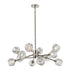 ZEEV Lighting PARISIAN 18 Light 48 Inch Modern Sputnik in Aged Brass Crystal Chandelier Model: CD10307-18-AGB