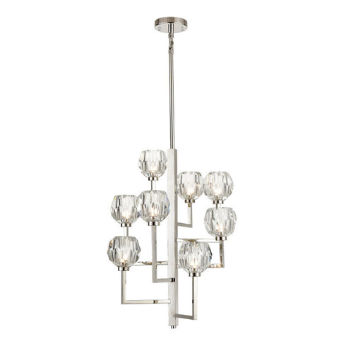 ZEEV Lighting PARISIAN 8 Light 20 Inch Vertical in Aged Brass Crystal Chandelier Model: CD10305-8-AGB