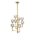 ZEEV Lighting PARISIAN 8 Light 20 Inch Vertical in Aged Brass Crystal Chandelier Model: CD10305-8-AGB
