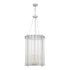 ZEEV Lighting Regis 24 Inch 12 Light Fluted Glass Foyer Chandelier in Aged Brass in Polished Nickel Finish Model: CD10286-12-PN