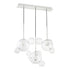 ZEEV Lighting SATELLITE 6 Light LED 45 Inch in Aged Brass Linear Glass Multi Pendant Model: CD10378-6-AGB