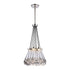 ZEEV Lighting VASO LED 3CCT 7 Light Heavy Clear Rain Drop Glass in Polished Nickel Cluster Chandelier Model: PC10915-LED-7-PN