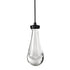 ZEEV Lighting Vaso Water Drop LED Mini Pendant in Satin Brushed Black Model: MP10904-LED-SBB