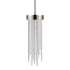 Zeev Lighting WATERFALL 1 Light 1 Light 6 Inch Round in Aged Brass Convertible Flush Crystal Mini Pendant Light Model: MP40047-1-AGB