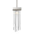 ZEEV Lighting WATERFALL 1 Light 6 Inch Square in Aged Brass Convertible Flush Crystal Mini Pendant Light Model: MP40050-1-AGB