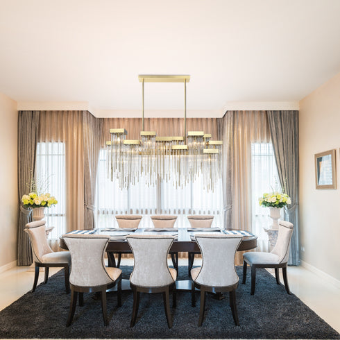 Zeev Lighting WATERFALL 16 Light 16 Light Cityscape in Aged Brass Crystal Chandelier Model: CD10415-16-AGB