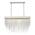 Zeev Lighting WATERFALL 17 Light 17 Light 48 Inch Rectangular in Satin Brushed Black Crystal Chandelier Model: CD10411-17-SBB