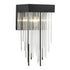 Zeev Lighting WATERFALL 17 Light 17 Light 48 Inch Rectangular in Satin Brushed Black Crystal Chandelier Model: CD10411-17-SBB