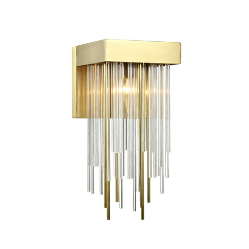 ZEEV Lighting WATERFALL 17 Light 48 Inch Rectangular in Aged Brass Crystal Chandelier Model: CD10330-17-AGB