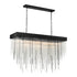 ZEEV Lighting WATERFALL 17 Light 48 Inch Rectangular in Aged Brass Crystal Chandelier Model: CD10330-17-AGB