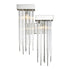 Zeev Lighting WATERFALL 2 Light 2 Light Cityscape in Polished Nickel Right Hand Facing Crystal Wall Sconce Model: WS70058-2-RHF-PN