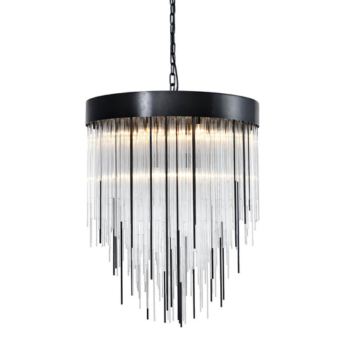 Zeev Lighting WATERFALL 4 Light 4 Light 12 Inch Round in Aged Brass Convertible Flush Crystal Chandelier Model: P30008-4-AGB