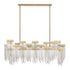 ZEEV Lighting Waterfall 60 Inch 20 Light Cityscape Glass Chandelier in Aged Brass Model: CD10424-20-AGB