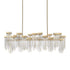ZEEV Lighting Waterfall 72 Inch 24 Light Cityscape Glass Chandelier in Aged Brass Model: CD10425-24-AGB