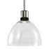 ZEEV Lighting ZIGRINA 10 Inch LED 3CCT Clear Dome Glass Pendant Light and in Polished Nickel with Black Metal Finish Model: P11703-LED-PN-K-SBB-G12