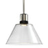 ZEEV Lighting ZIGRINA 10 Inch LED 3CCT Clear Dome Glass Pendant Light and in Polished Nickel with Black Metal Finish Model: P11703-LED-PN-K-SBB-G12