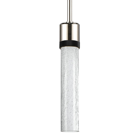 ZEEV Lighting ZIGRINA 10 Inch LED 3CCT Clear Dome Glass Pendant Light and in Polished Nickel with Black Metal Finish Model: P11703-LED-PN-K-SBB-G12
