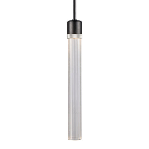 ZEEV Lighting ZIGRINA 10 Inch LED 3CCT Clear Dome Glass Pendant Light and in Satin Brushed Black with Nickel Metal Finish Model: P11704-LED-SBB-K-PN-G12