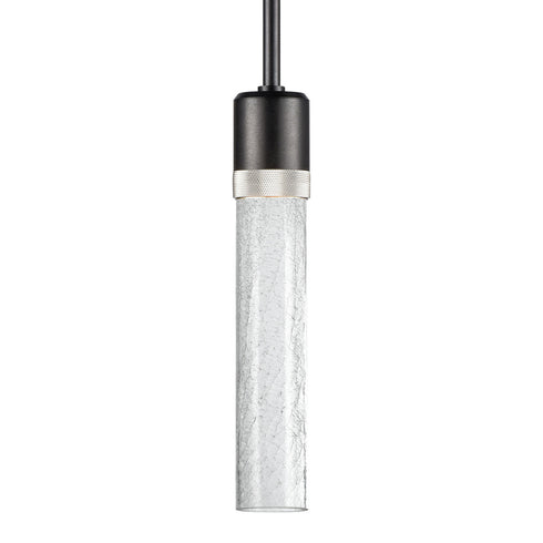 ZEEV Lighting ZIGRINA 10 Inch LED 3CCT Clear Dome Glass Pendant Light and in Satin Brushed Black with Nickel Metal Finish Model: P11704-LED-SBB-K-PN-G12
